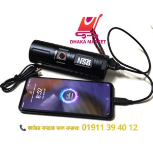đĻ Rechargeable Waterproof Zoom LED Torch Light + Power Bank
